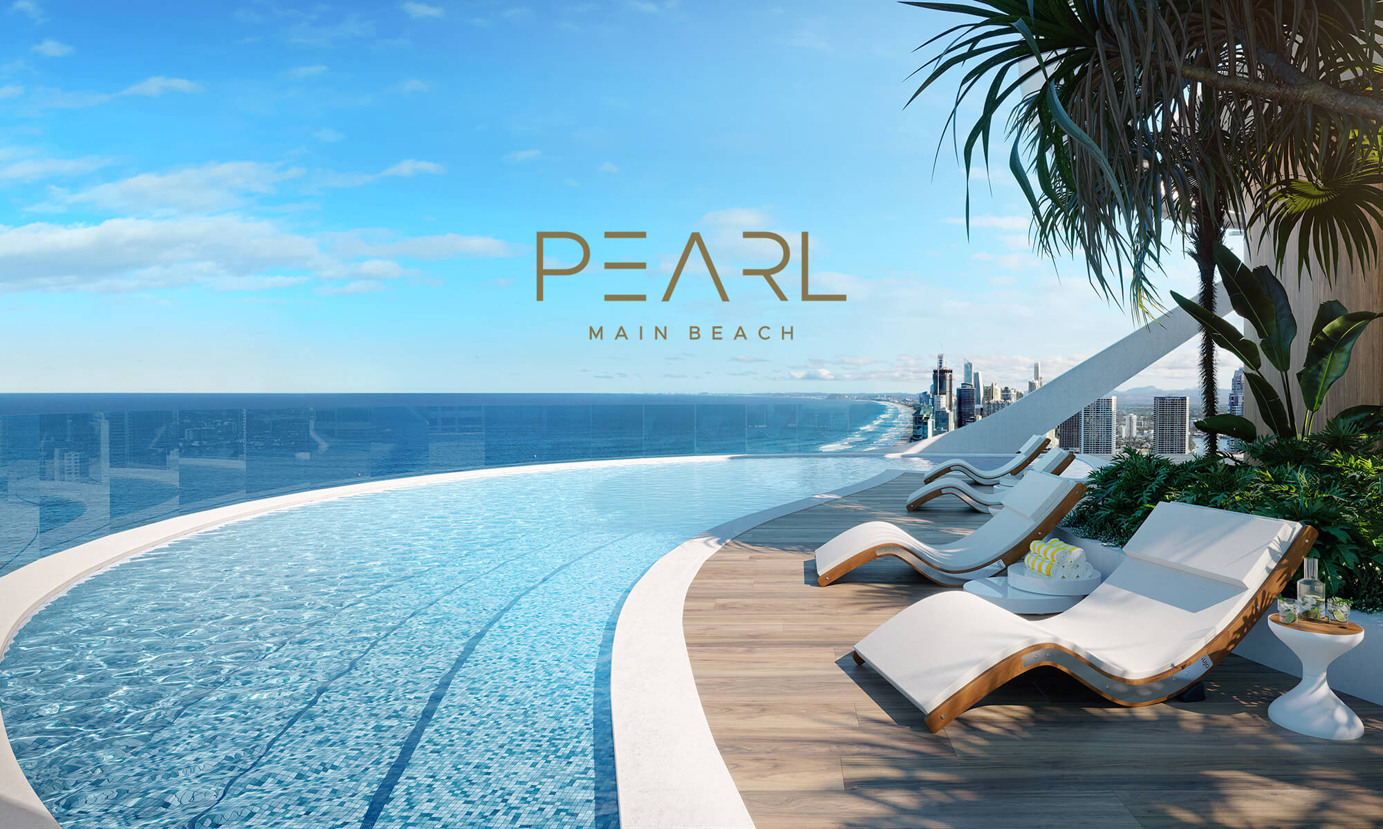 Pearl Main beach pool and scenic view  Gold Coast DiJones Developments 